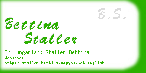 bettina staller business card